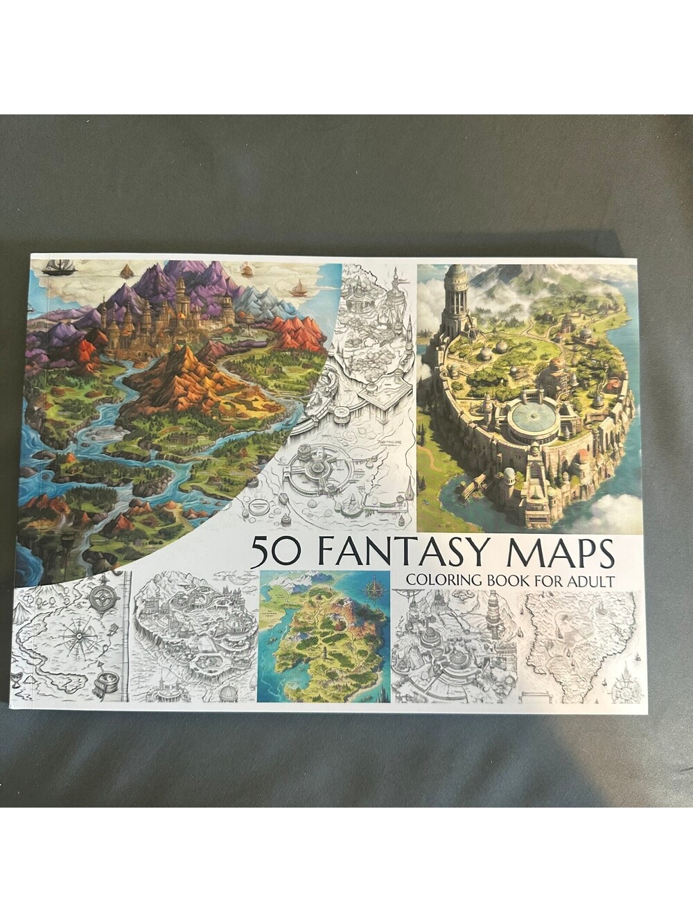 50 Fantasy Maps Coloring Book For Adults